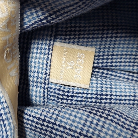 Michael Kors plaid Button Down Shirt 👕 16- 34/35 - Picture 5 of 8